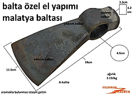 MALATYA BALTASI ÖZEL EL YAPIMI ÇELİK ODUN YARMA KESME BALTASI ÖZEL TASARIM
