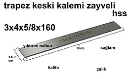 TORNA KALEMİ ZAYVELİ TRAPEZ KESKİ KALEM BIÇAK