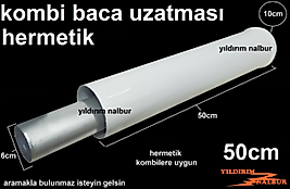 KOMBİ BACA UZATMASI 50 CM HERMETİK ŞOFBEN UZATMASI 50 LİK