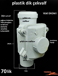DİK ÇEKVALF PLASTİK 70 LİK LOGAR ÇEKVALF PİMAŞ KLAPE ÇEKVALFİ