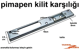 PİMAPEN KİLİT KARŞILIĞI UZUN BOY İSPANYOLET KİLİDİ METAL KARŞILIK