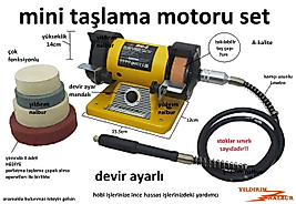MİNİ TAŞLAMA MAKİNASI KALIPÇI ÇARK MAKİNASI HOBİ PARLATMA CİLA MOTORU ÇOK AMAÇLI
