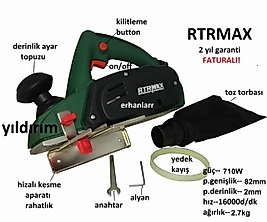 PLANYA MAKİNASI RTM391 AĞAÇ RENDE TAKIM DERİNLİK AYARLI