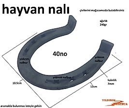 HAYVAN NALI 40NO AT NALI EŞŞEK BOĞA NALI DEMİR NAL