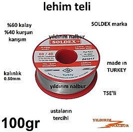 LEHİM TELİ SOLDEX 0.50MM 100GR LEYİM TELİ HAVYA KAYNAK TELİ