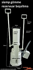 SİAMP GÖMME ÜST BOŞALTMA UZUN KARE REZERVUAR İÇ TAKIMI GÖBEK YATAKSIZ MODEL