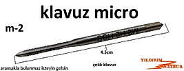 KLAVUZ MİCRO M-2 ÇELİK DİŞ AÇMA KANAL AÇMA KILAVUZ KÜÇÜK BOY
