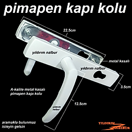 PİMAPEN KAPI KOLU METAL KASA DIŞ KAPI KOLU PENCERE YALE PLASTİK KOL