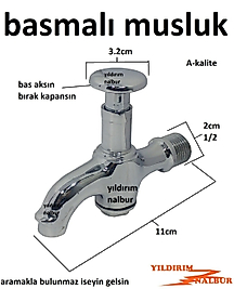 BASMALI MUSLUK SEBİL MUSLUK KROM ÇORBA MUSLUK KALİTE