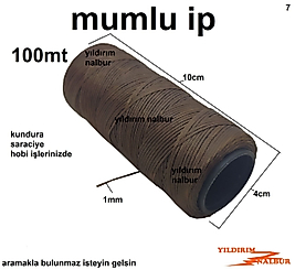 MUMLU İP 100MT CÜZDAN DERİ DİKİMİ RENK ÇANTA İPİ HOBİ TİPİ AYAKKABI DİKİM