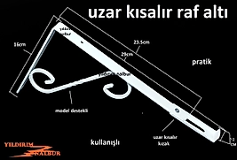 RAF ALTI AYARLI BEYAZ RAF AYAK BEYAZ DESTEKLİ RAF YAPMA APARATI