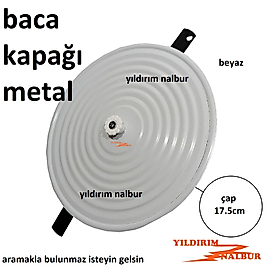 BACA KAPAĞI İNCE MODEL BEYAZ 17,5 CM BACA DELİK KAPAĞI ESKİLERDEN