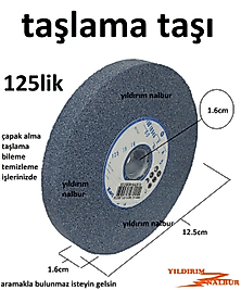 TAŞLAMA MAKİNASI TAŞI KÜÇÜK BOY 125X16 BİLEME TAŞLAMA ÇAPAK ALMA SIKIŞTIRILMIŞ