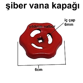 ŞİBER VANA KAFASI SAAT VANA KOLU SAYAÇ VANASI VOLANI KIRMIZI