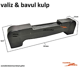 VALİZ DÜĞMELİ ÇEKME KOLU 19.5CM SİYAH RENKLİ ORTA BOY BAVUL KULP KALİTE