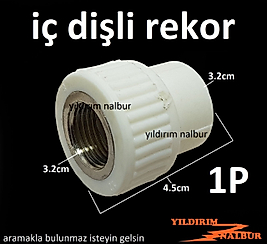 32MM PPRC PLASTİK İÇ DİŞLİ REKOR PLASTİK NİPEL KAYNAK REKOR