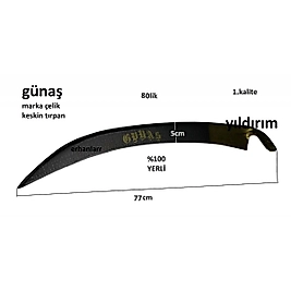 GÜNAŞ TIRPAN SAPSIZ KALİTELİ ORAK BAHÇE OT BİÇME EKİN BİÇME