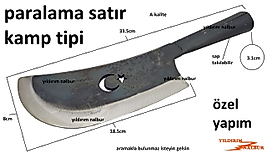 KAMP TİPİ PARALAMA SATIRI KESKİN SAP TAKILIR TAHRA KAMP BALTASI SAFARİ BIÇAK