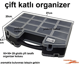 TAKIM ÇANTASI ORGANİZER 20 ÇİFT KAPAKLI ÇİFT TARAFLI TAKIM ÇANTA