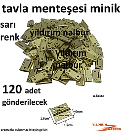 TAVLA MENTEŞESİ SARI RENK MİNİ BOY 1.9CM KUTU HOBİ MENTEŞESİ KALİTELİ