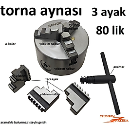 TORNA AYNASI 3 AYAK 80 LİK TORNA MAKİNA AYNA