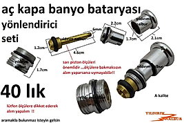 BANYO BATARYASI 40LIK YÖNLENDİRME SETİ YÖN VERME DÜĞMESİ ÇEKME DÜĞMESİ PRİNÇ SARI