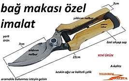 BAĞ MAKASI BUDAMA MAKASI AHŞAP SAP GÜL BUDAMA YENİ MODEL DÖVME ÇELİK ÖZEL İMALAT DAL KESME MAKASI