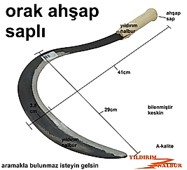 ORAK AHŞAP SAP ÇELİK OT KESME ÇİM BİÇME DİKEN KESME ORAĞI