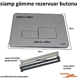 SİAMP TEMA GÖMME REZERVUAR BUTONU KARE DÜĞMELİ MODEL ÇİFT BASMA