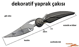 YAPRAK ÇAKI BÜYÜK BOY CEP ÇAKISI ÖZEL TASARIM KATLANIR BIÇAK HEDİYELİK
