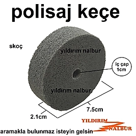 CİLA KEÇESİ 75x20 KUYUMCU PARLATICI PİMLİ MATKAP İÇİN GRİ RENK