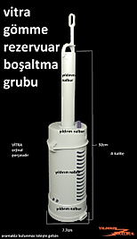 VİTRA GÖMME REZERVUAR BOŞALTMA GRUBU 3-6 LİTRE GÖBEK VİTRA ORJİNAL BOŞALTMA