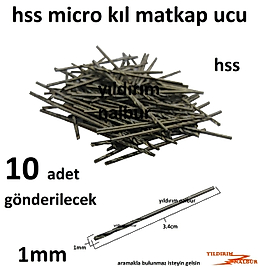 MİKRO HSS METAL 1MM MATKAP UCU KIL 10 LU PAKET BİR MİLİMLİK KALIPÇI UÇ