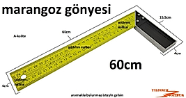 MARANGOZ GÖNYE 60CM CETVEL KÖŞE BÜYÜK BOY ALTMIŞLIK KALİTE
