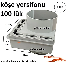 KÖŞE YER SİFONU BALKON GİDERİ 100 LÜK GİDER PLASTİK KÖŞE SİFON