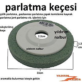 FLAP CİLA KEÇESİ KUYUMCU PARLATICI 110LUK KÜÇÜK TAŞLAMAYA SIKIŞTIRILMIŞ YEŞİL KEÇE