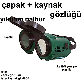 KAYNAK GÖZLÜĞÜ TOZ GÖZLÜĞÜ ÇİFT AÇILIR GÖZLÜK