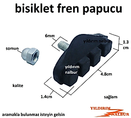 BİSİKLET FREN PAPUCU BALATASI GENİŞ KALIN