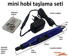 MİNİ TAŞLAMA SETİ HOBİ SETİ KALEM TİPİ TAŞLAMA OYMA MAKİNASI