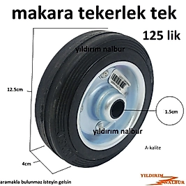 125 LİK YÜK ARABASI MAKARA TEKER DOLGU LASTİK SANAYİ AĞIR TEKERİ
