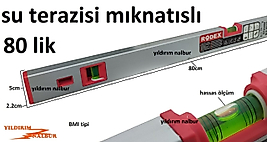 SU TERAZİSİ 80CM BMI TİPİ SU TERAZİSİ ALÜMİNYUM GÖVDE HAFİF MIKNATISLI