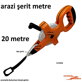 ŞERİT METRE 20 METRE ARAZİ METRESİ METAL BEZ ŞERİT ELLİ METRE UZUN MERE BEZ