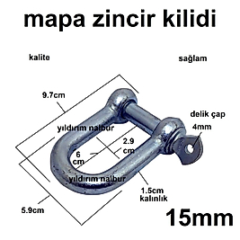 MAPA ZİNCİR KİLİDİ KÜÇÜK BOY 15MM KALİTELİ SAĞLAM DUBLE BOY