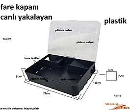 FARE KAPANI KÜÇÜK CANLI YAKALAMA KAPANI PLASTİK SİYAH KALİTE
