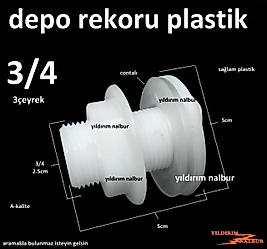 PLASTİK DEPO REKORU 3/4 SU DEPOSU REKORU BEYAZ SAĞLAM PLASTİK 3 ÇEYREK