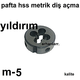 PAFTA METRİK 5 KALİTELİ DİŞ AÇMA HSS USTA İŞİ