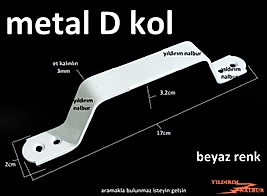 METAL D KOL BEYAZ KAPI TUTAMAĞI BÜYÜK BOY KALİTE DEMİR KAPI KOLU ÇEKME KOLU