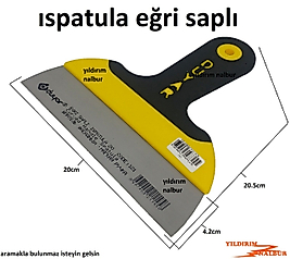 EĞRİ SAPLI ISPATULA 20CM GENİŞ KAZIMA MACUN ÇEKME ISPATULASI