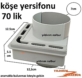 KÖŞE YER SİFONU BALKON GİDERİ 70 LiK GİDER PLASTİK KÖŞE SİFON KENAR SİFON