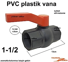 1-1/2 PLASTİK KÜRESEL VANA PVC VANA 1,5 PARMAK